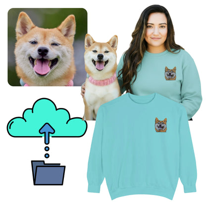 Personalized Pet Embroidered Sweater [Upload Your Pet Image]