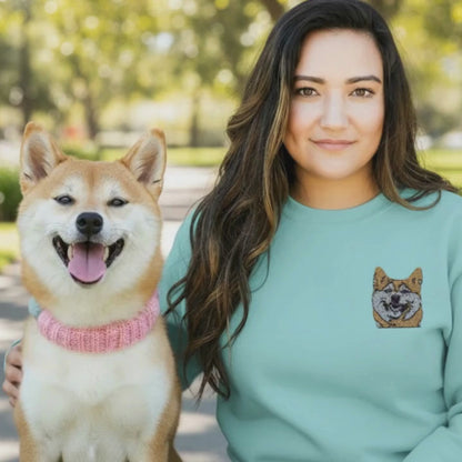 Personalized Pet Embroidered Sweater [Upload Your Pet Image]